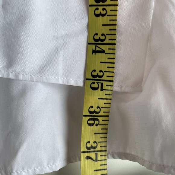 Costello Button Front Mini Dress Swim Cover Up Free Size White Lightweight Beach - Picture 9 of 9